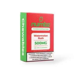 numbz 7 hydroxymitragynine chewable watermelon rush 50mg tablet