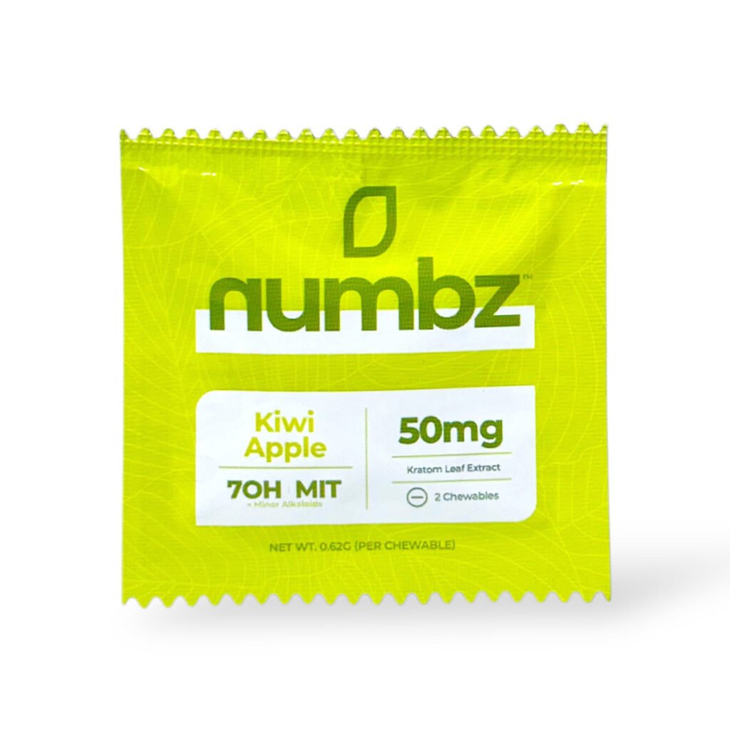 numbz 7 oh + mit chewable tablets kiwi apple 2ct 25mg per tablet